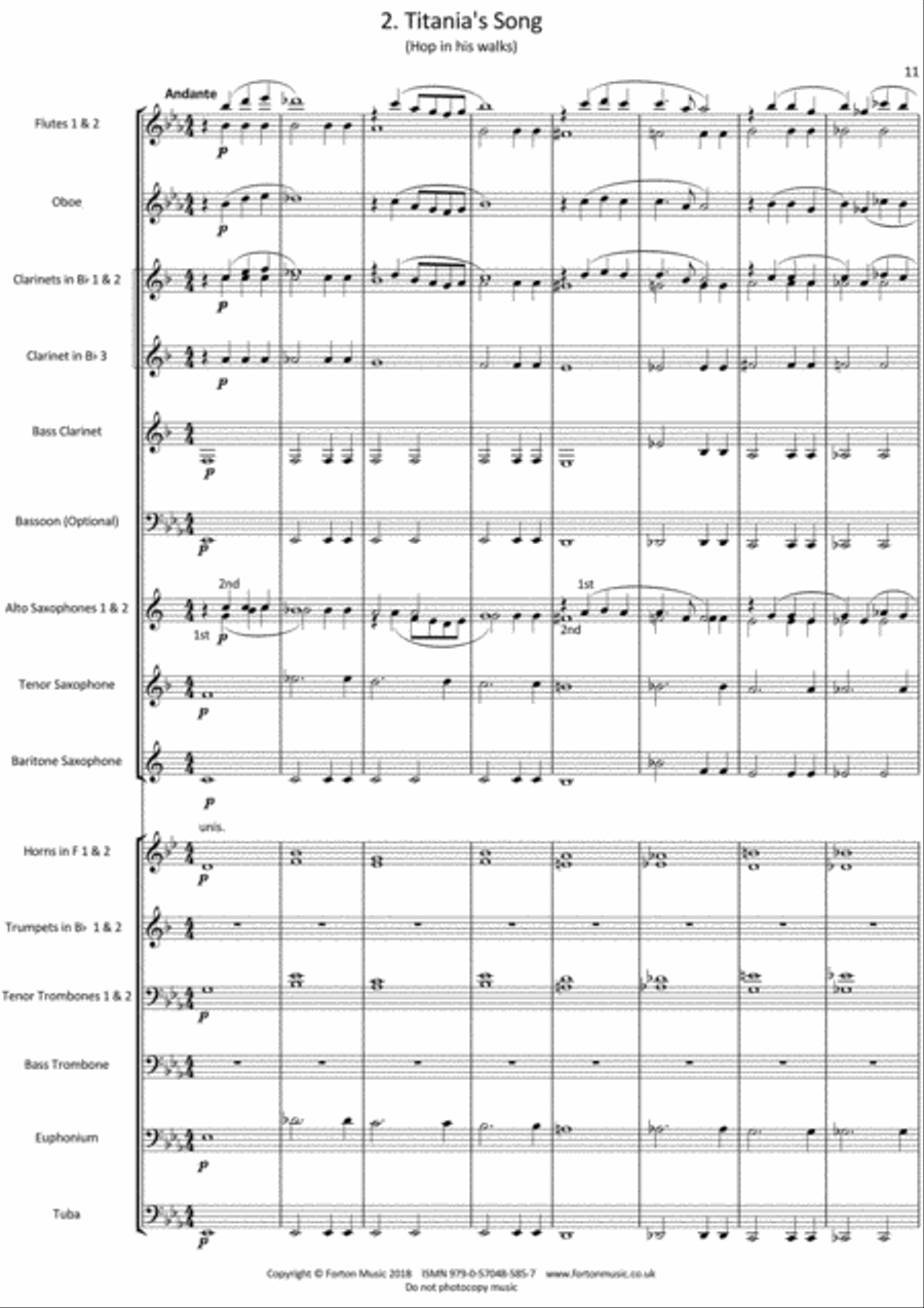 Midsummer Miniatures Concert Band scores gallery preview page 3