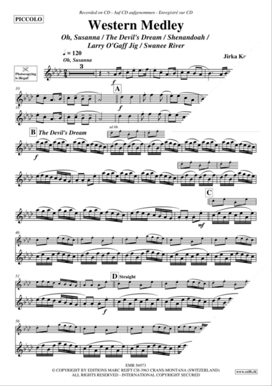 Western Medley Piccolo scores gallery preview page 3