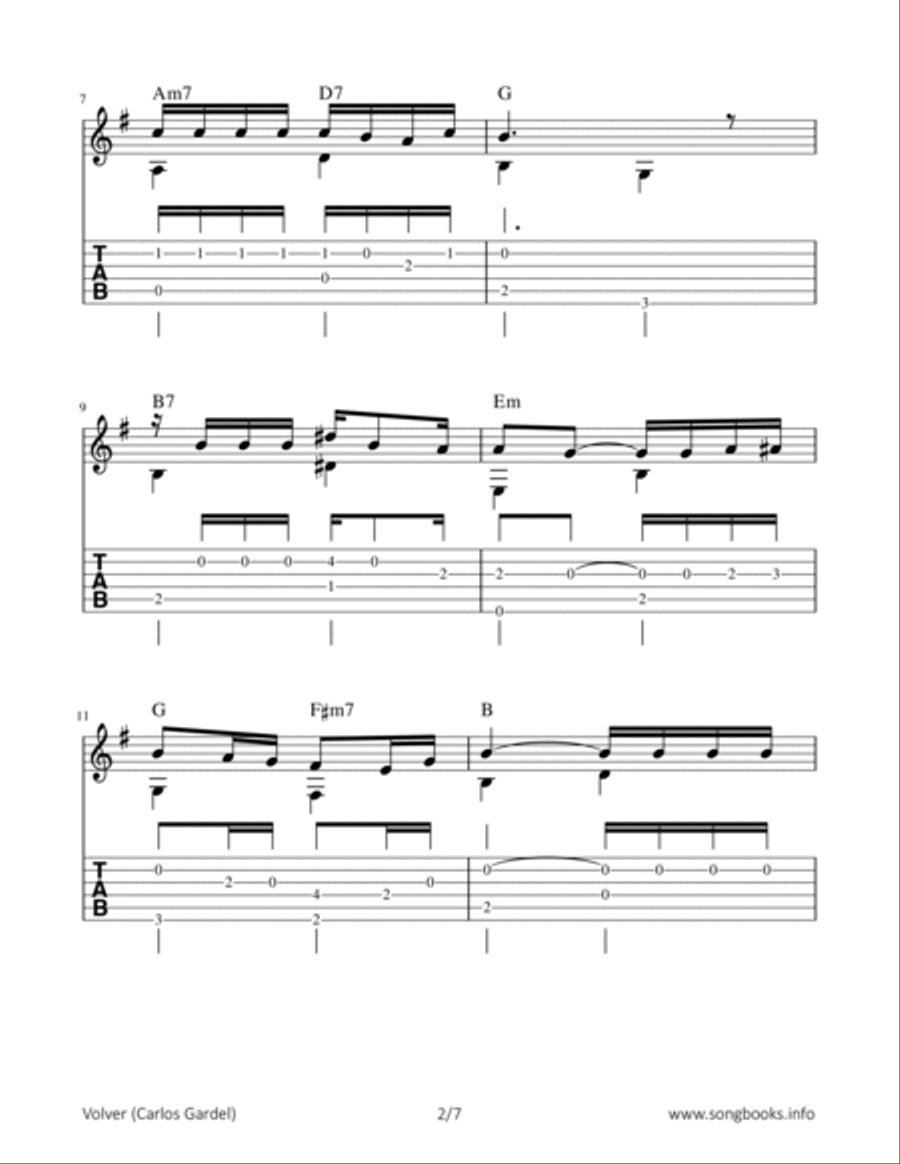 Volver Acoustic Guitar scores gallery preview page 2
