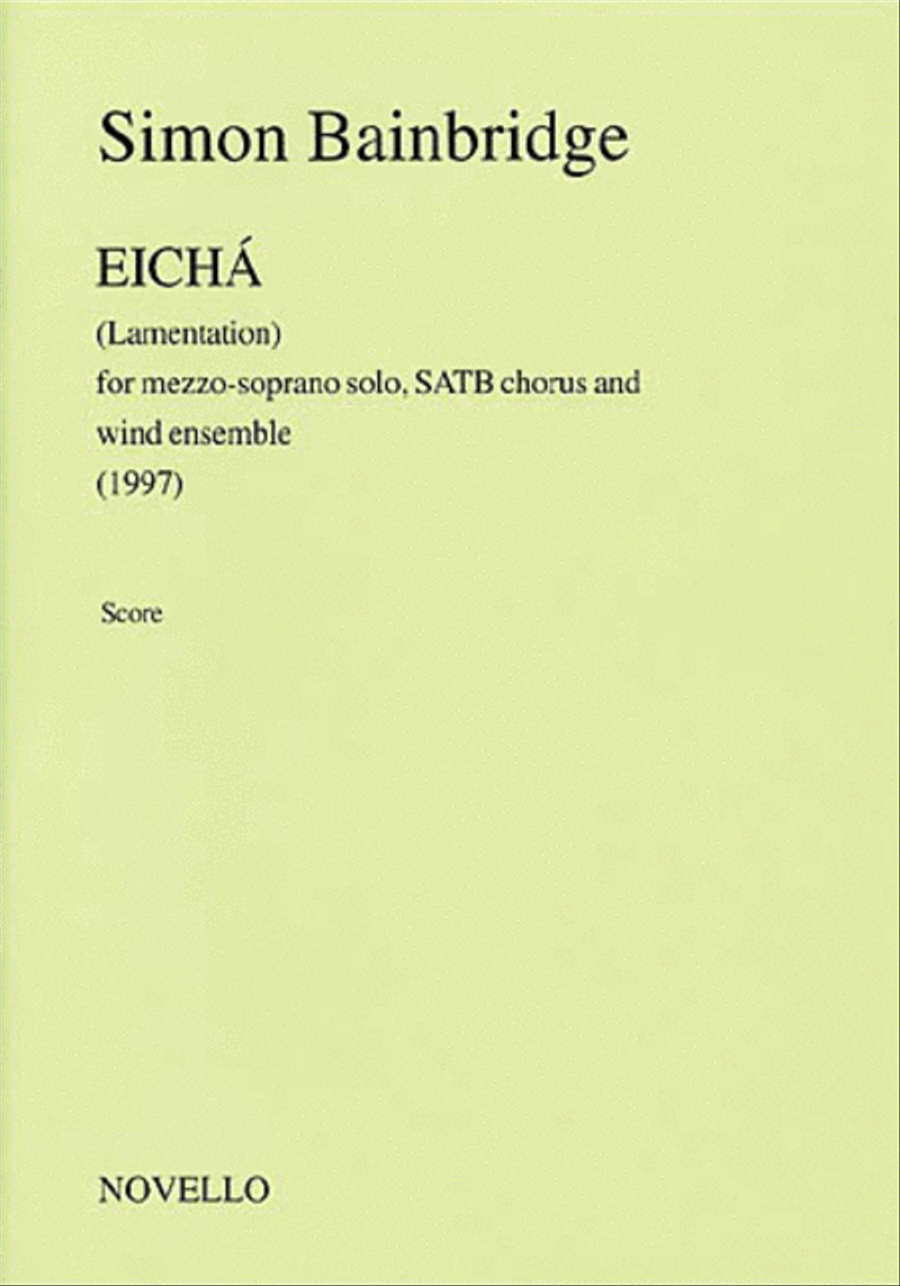 Simon Bainbridge: Eicha (Study Score) 4-Part scores gallery preview page 1