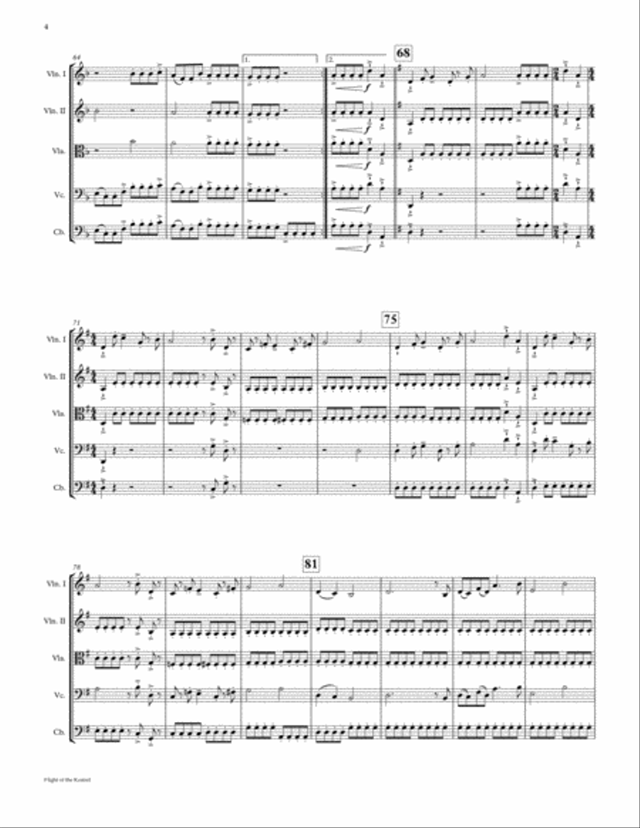 Flight of the Kestrel - for string orchestra String Orchestra scores gallery preview page 6