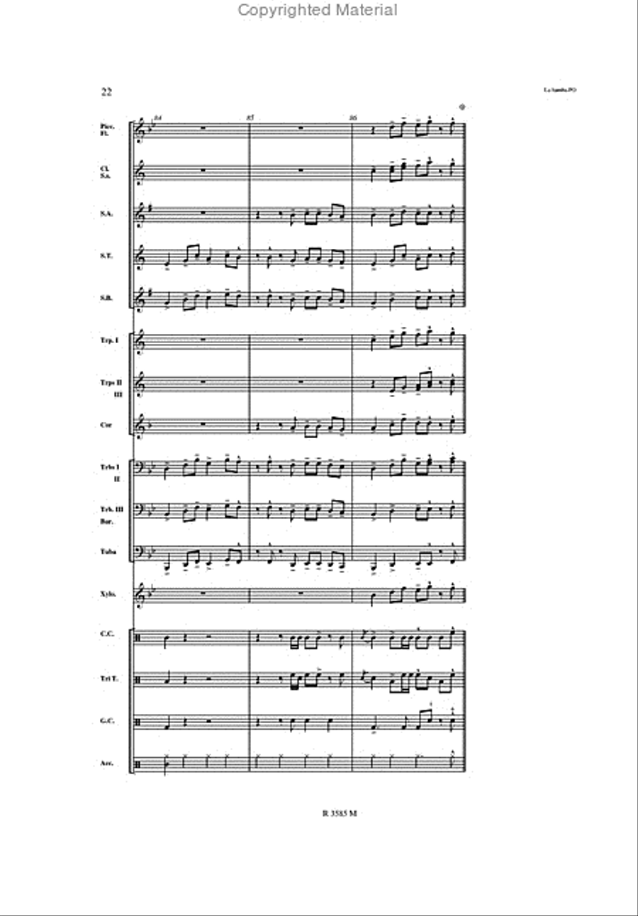 Bamba (la) Marching Band scores gallery preview page 3