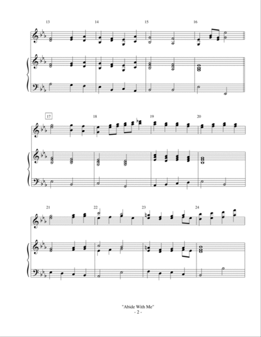 Abide With Me - xylophone/marimba with piano accompaniment Piano scores gallery preview page 2