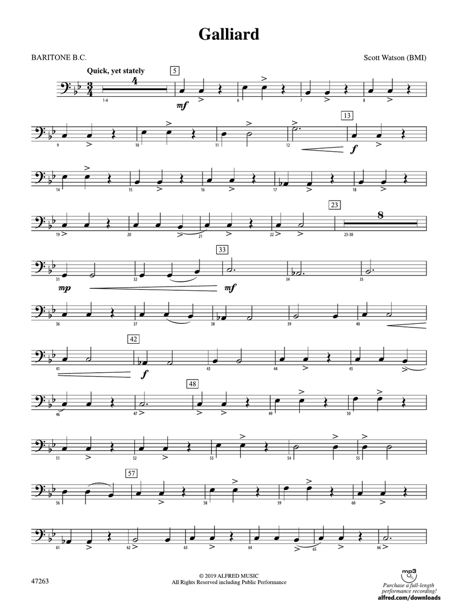 Galliard: Baritone B.C.