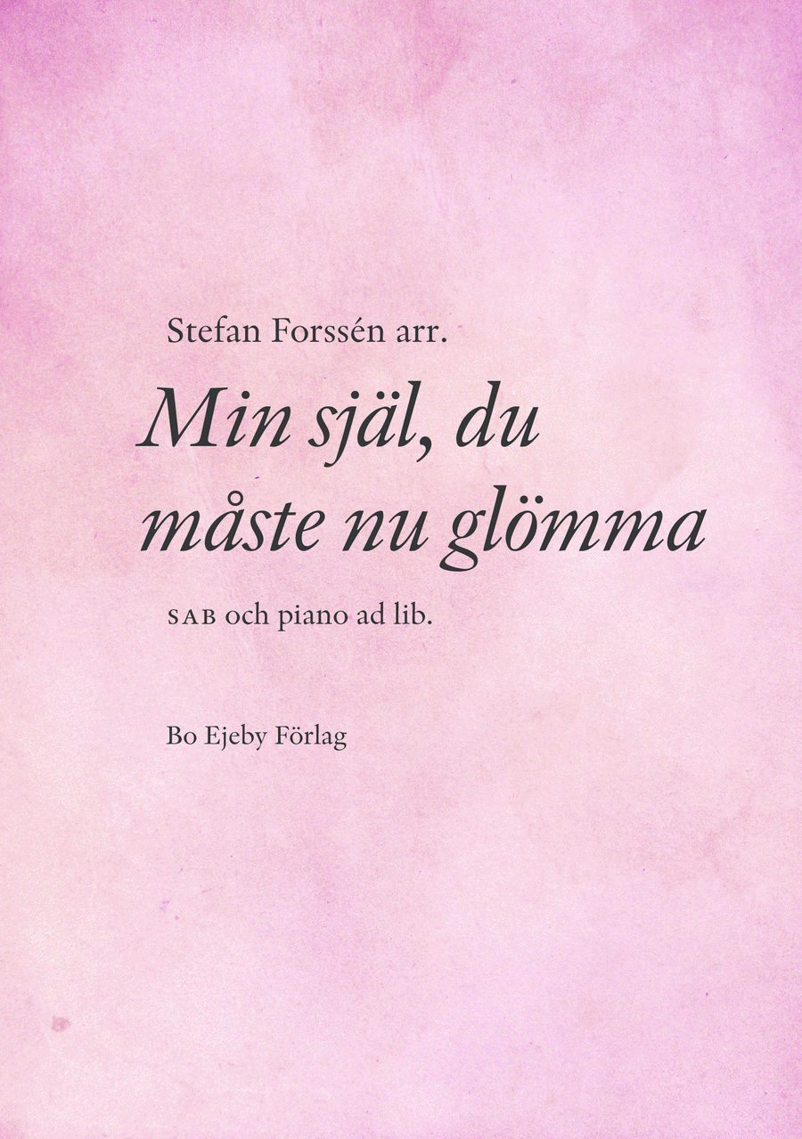 Min själ, du måste nu glömma 3-Part scores gallery preview page 1