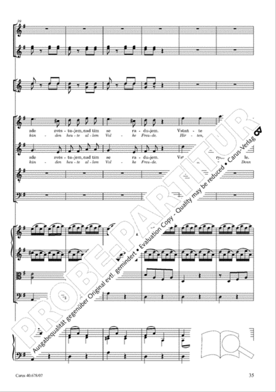 Missa pastoralis bohemica 4-Part scores gallery preview page 48