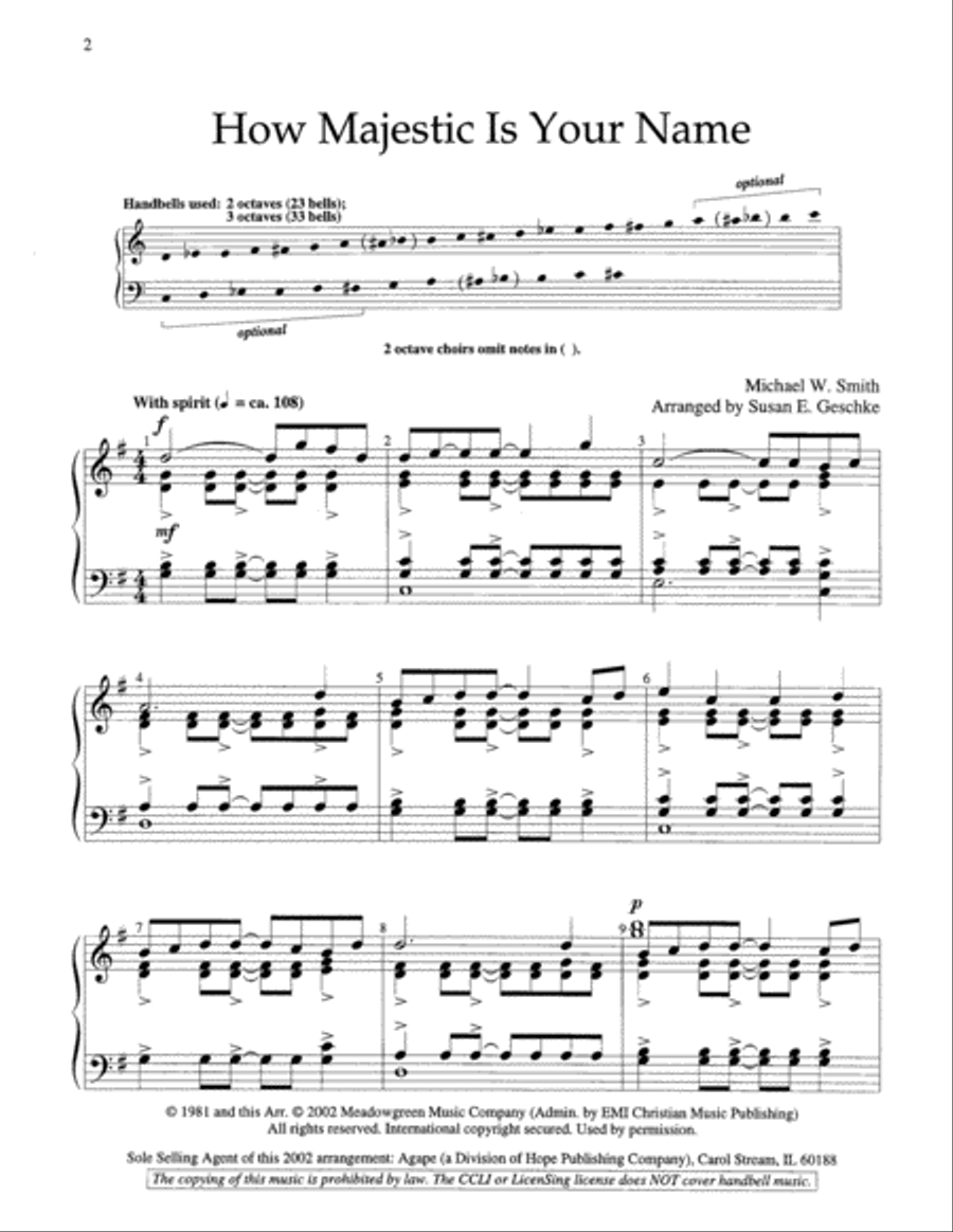 How Majestic is Your Name 3-Octaves scores gallery preview page 9