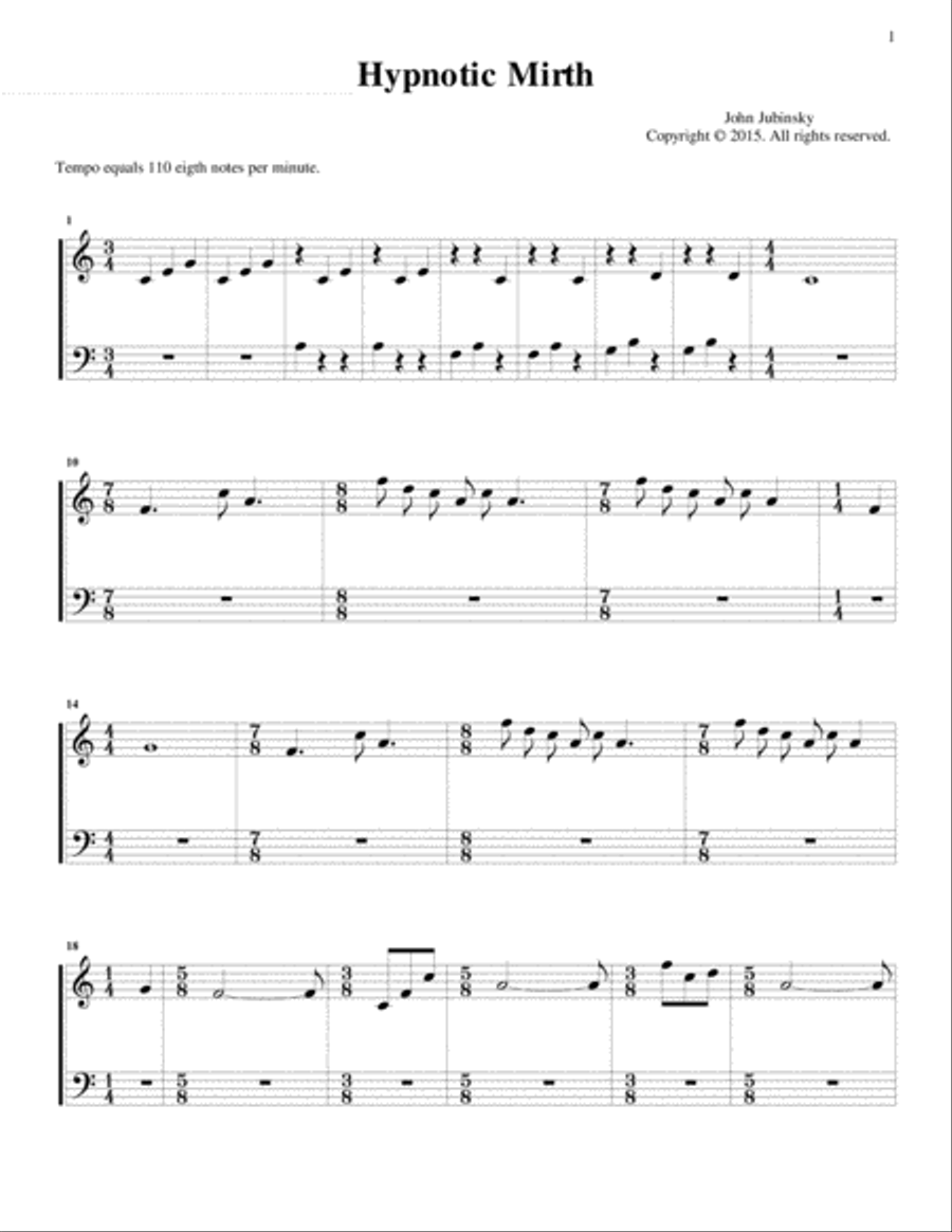 Hypnotic Mirth Small Ensemble scores gallery preview page 1