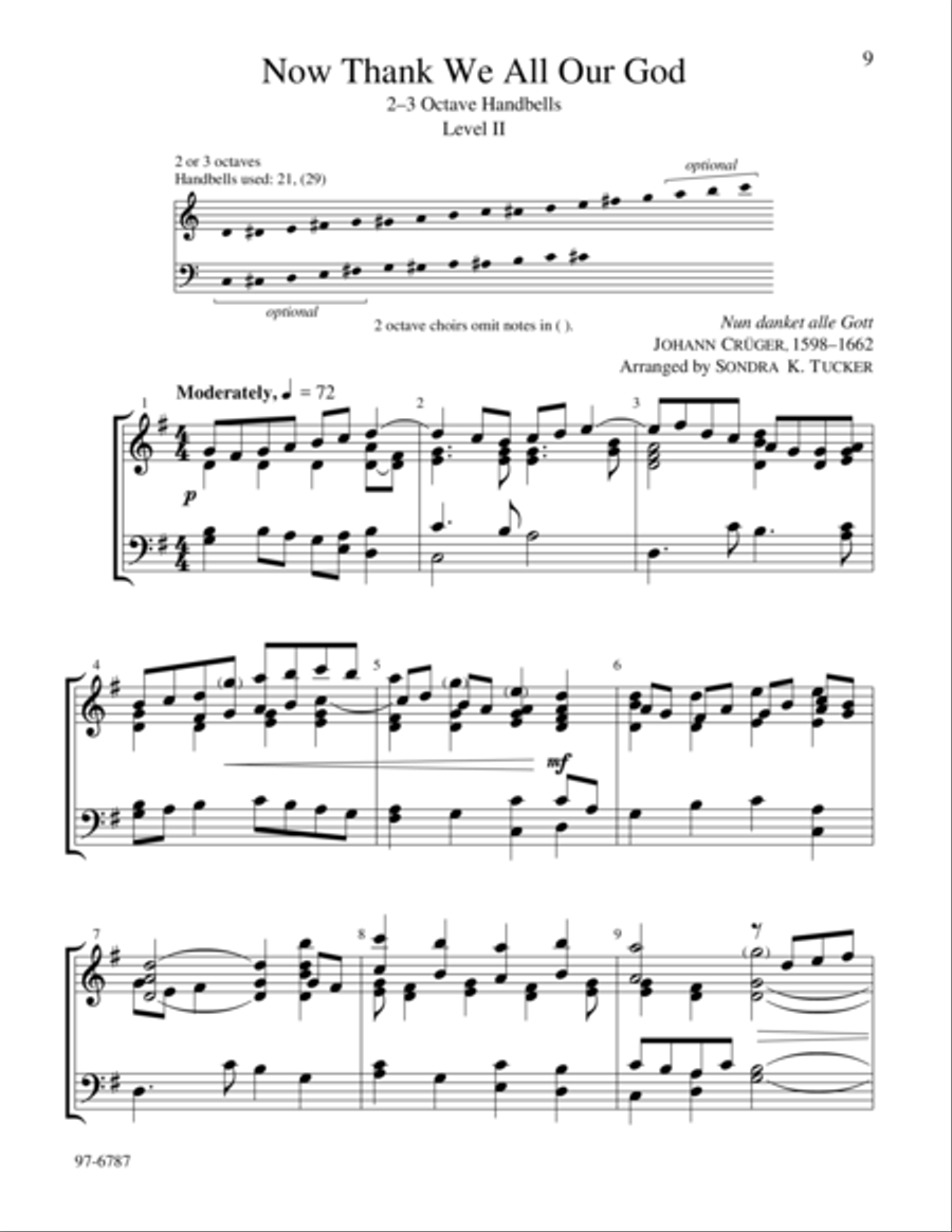 Hymn Preludes for Handbells Handbell Choir scores gallery preview page 4