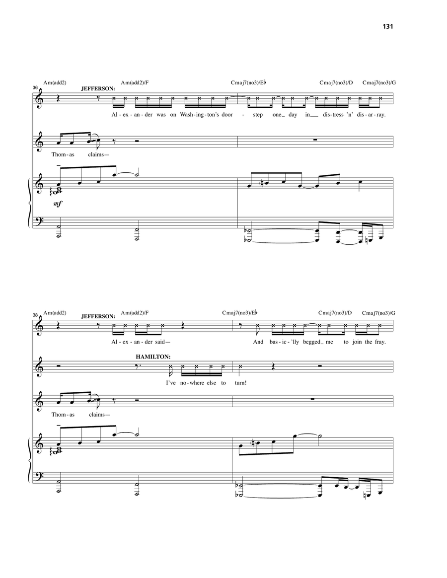 The Room Where It Happens (from Hamilton) Piano, Vocal scores gallery preview page 6