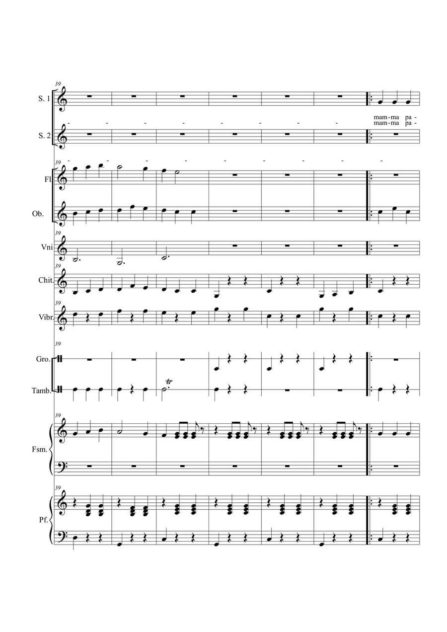 Amore mio non piangere Large Ensemble scores gallery preview page 6