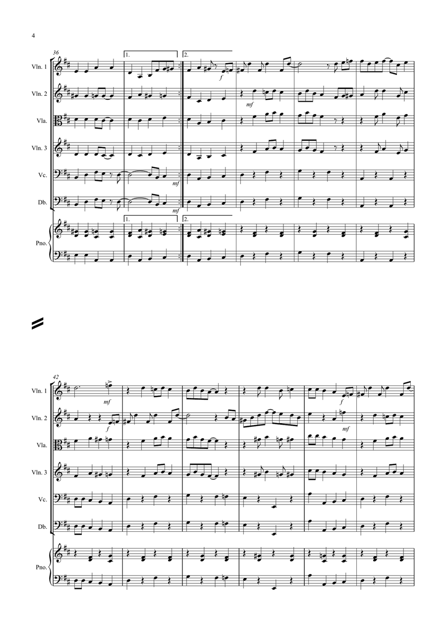 The Entertainer for String Orchestra String Orchestra scores gallery preview page 4