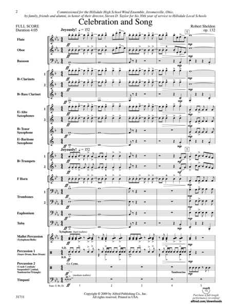 Celebration and Song (score only)