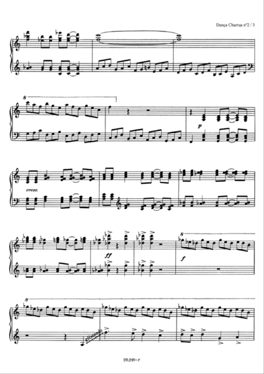 Dança Charrua n. 2 Piano Solo scores gallery preview page 5