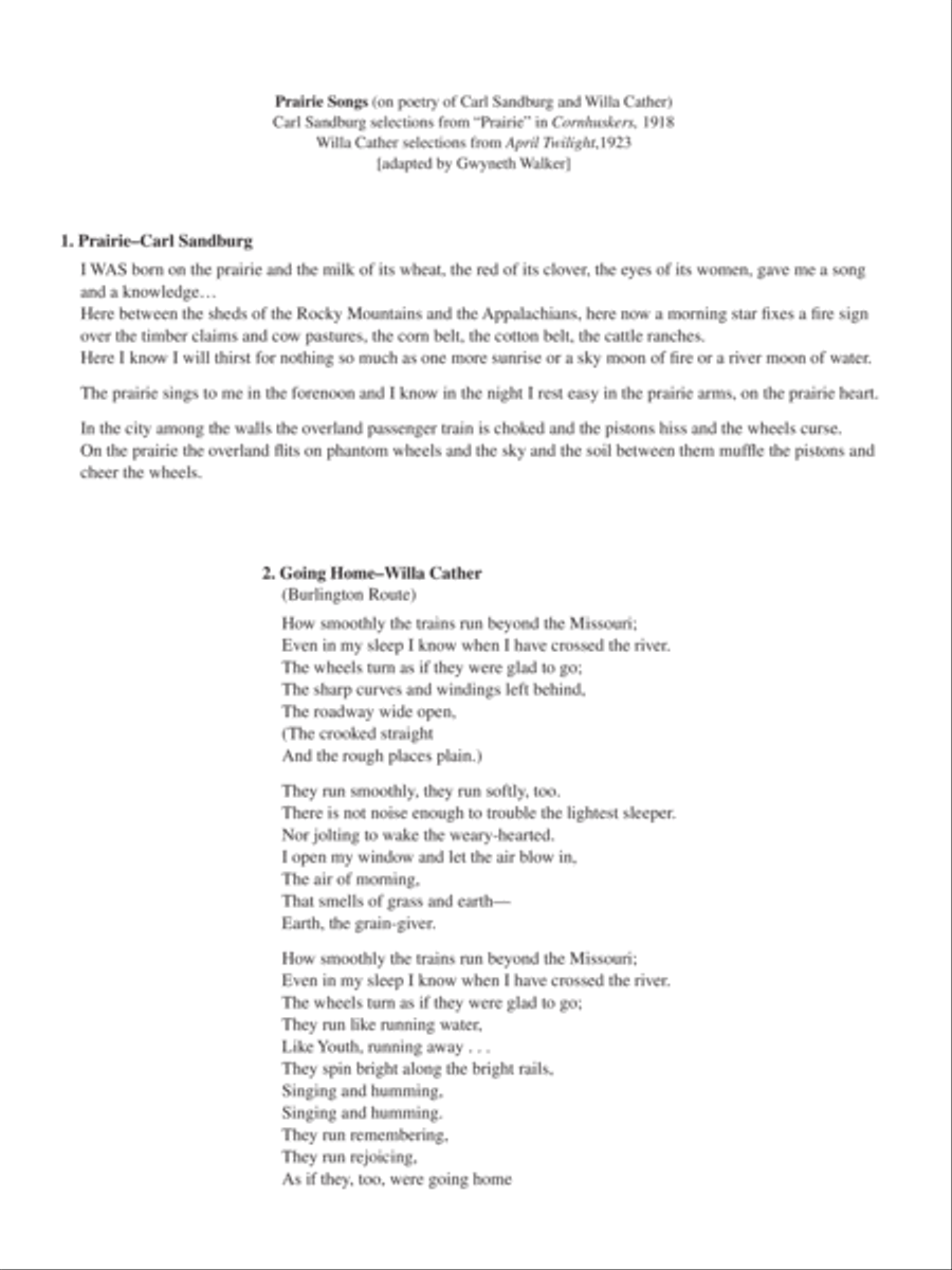 Prairie Songs Soprano Voice scores gallery preview page 3