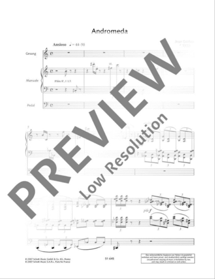 Andromeda Organ scores gallery preview page 9