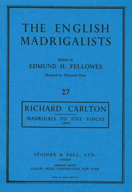 Madrigals to Five Voices (1601)