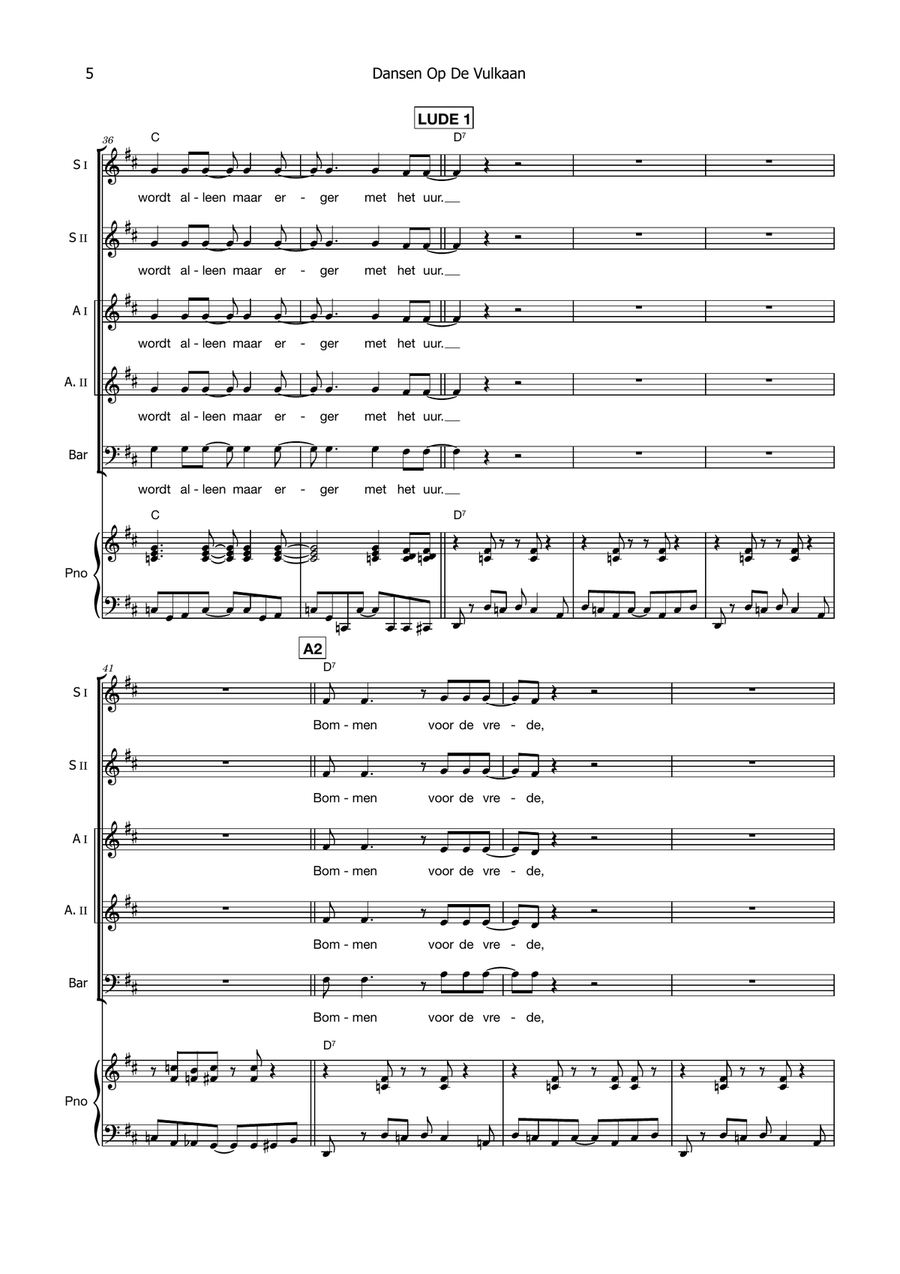 Dansen Op De Vulkaan Choir scores gallery preview page 5