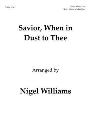 Book cover for Savior, When in Dust to Thee, for Flute Duet