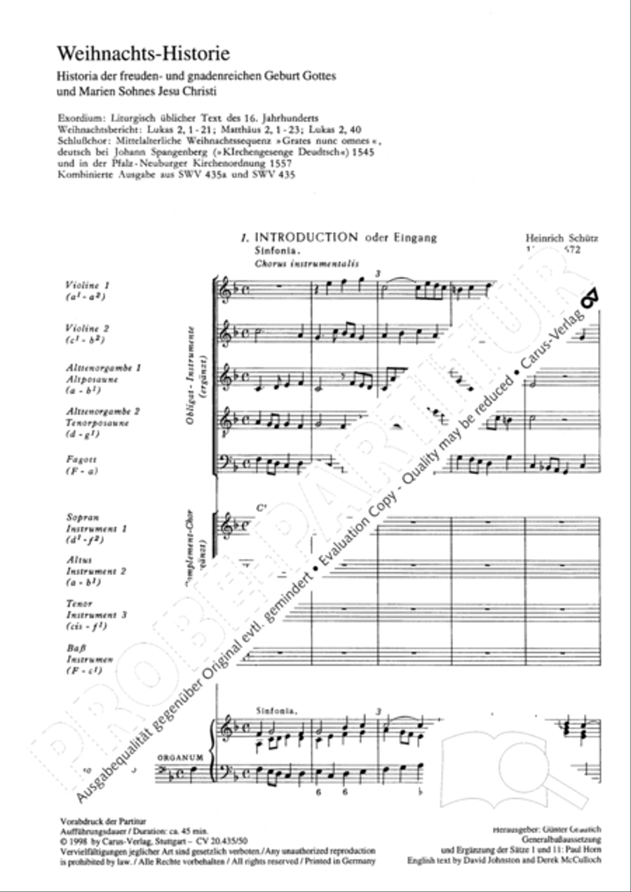 Christmas History (Weihnachts-Historie, SWV 435) Score scores gallery preview page 3