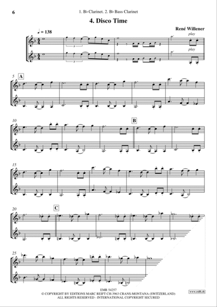 Happy Birthday Bass Clarinet scores gallery preview page 6