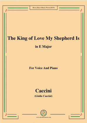Book cover for Shelley-The King of Love My Shepherd Is,in E Major,for Chours&Pno