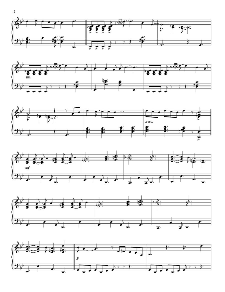 Perry Mason [Jazz version] Piano Solo scores gallery preview page 2