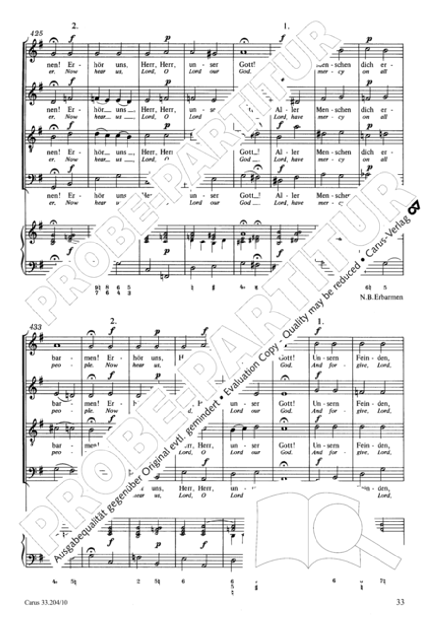 Lord of all, be merciful (Die alte Litanei 1) 4-Part scores gallery preview page 34