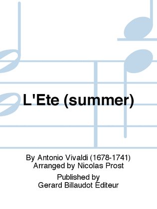 Book cover for L'Ete (summer)