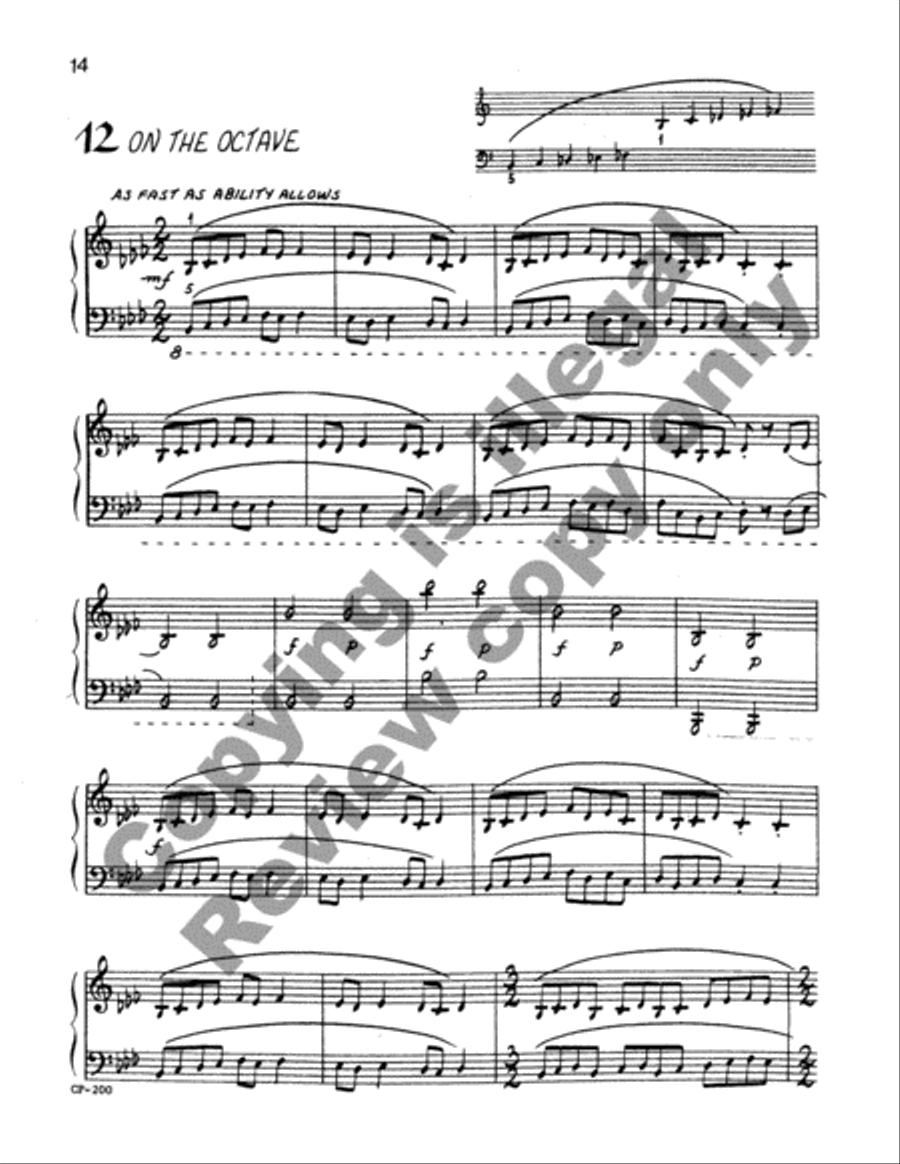 Twelve Little Etudes Piano Method scores gallery preview page 14