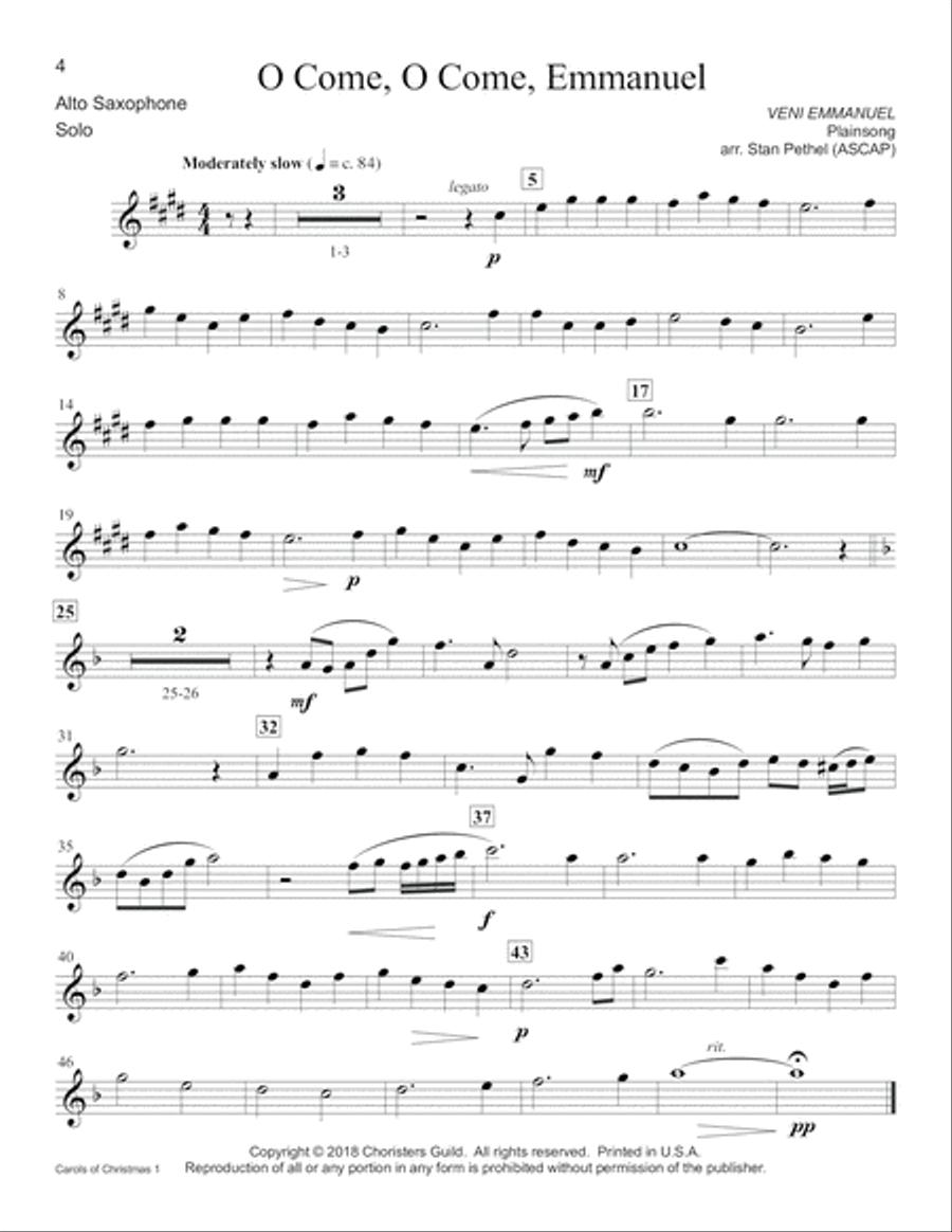 Carols of Christmas, Set 1 - Eb Alto Saxophone Alto Saxophone scores gallery preview page 4