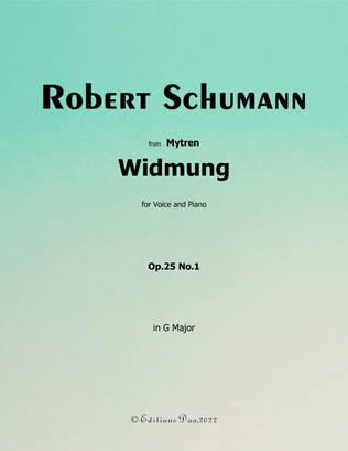 Widmung, by Schumann, in G Major