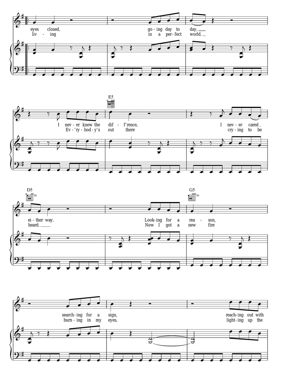 All Fired Up Piano, Vocal, Guitar scores gallery preview page 2
