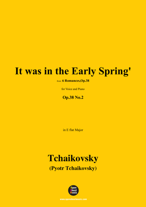 Book cover for Tchaikovsky-It was in the Early Spring',in E flat Major,Op.38 No.2