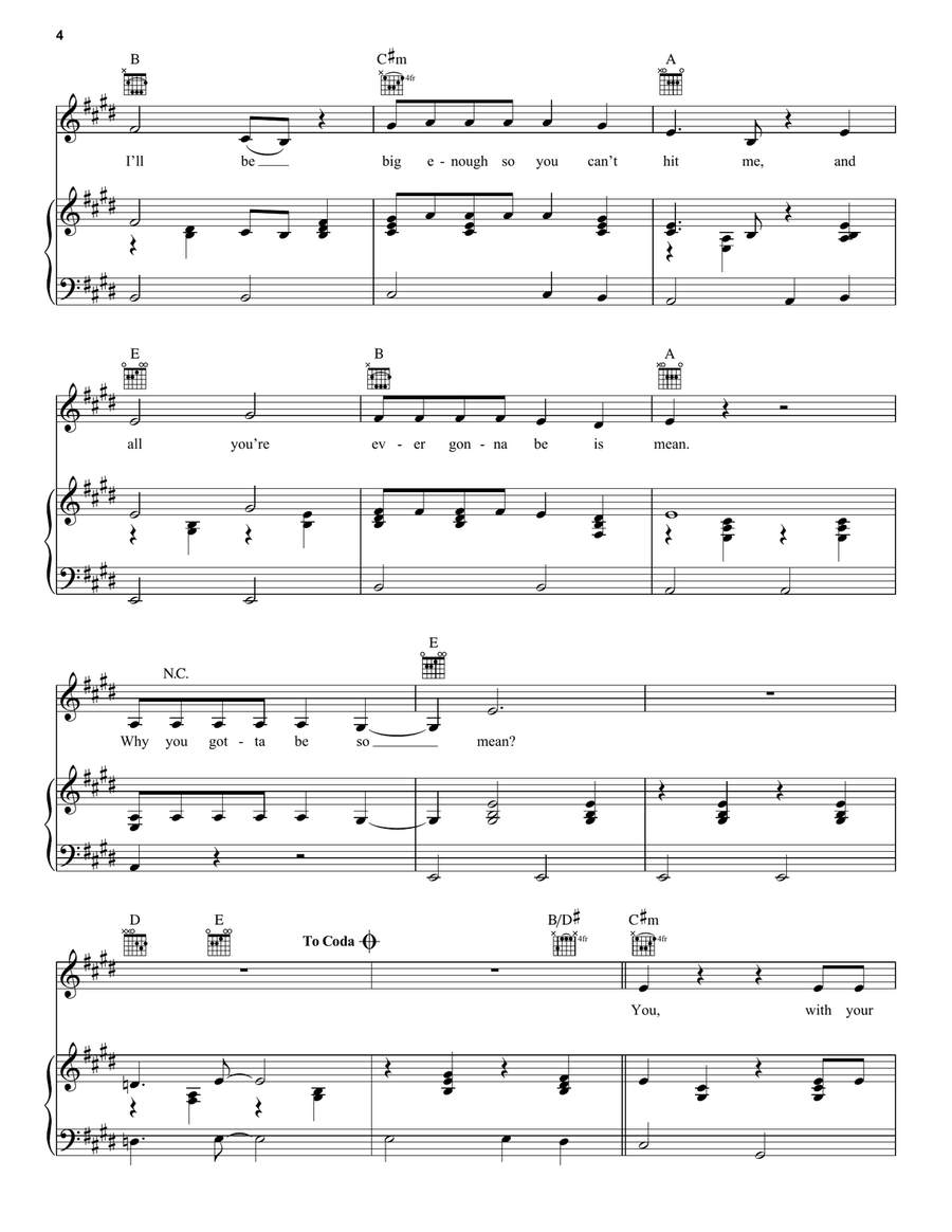 Mean Acoustic Guitar scores gallery preview page 4
