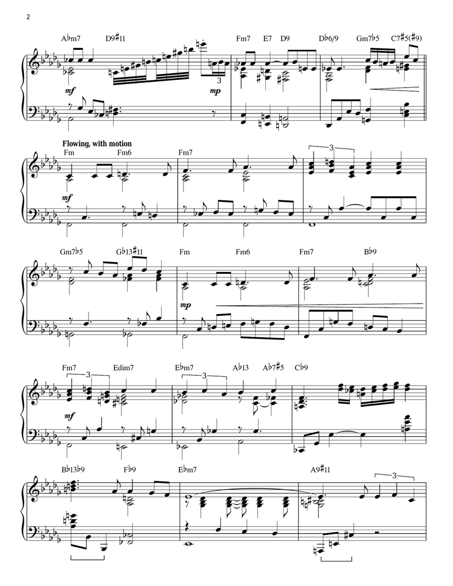 Lush Life [Jazz version] (arr. Brent Edstrom) Piano Solo scores gallery preview page 2