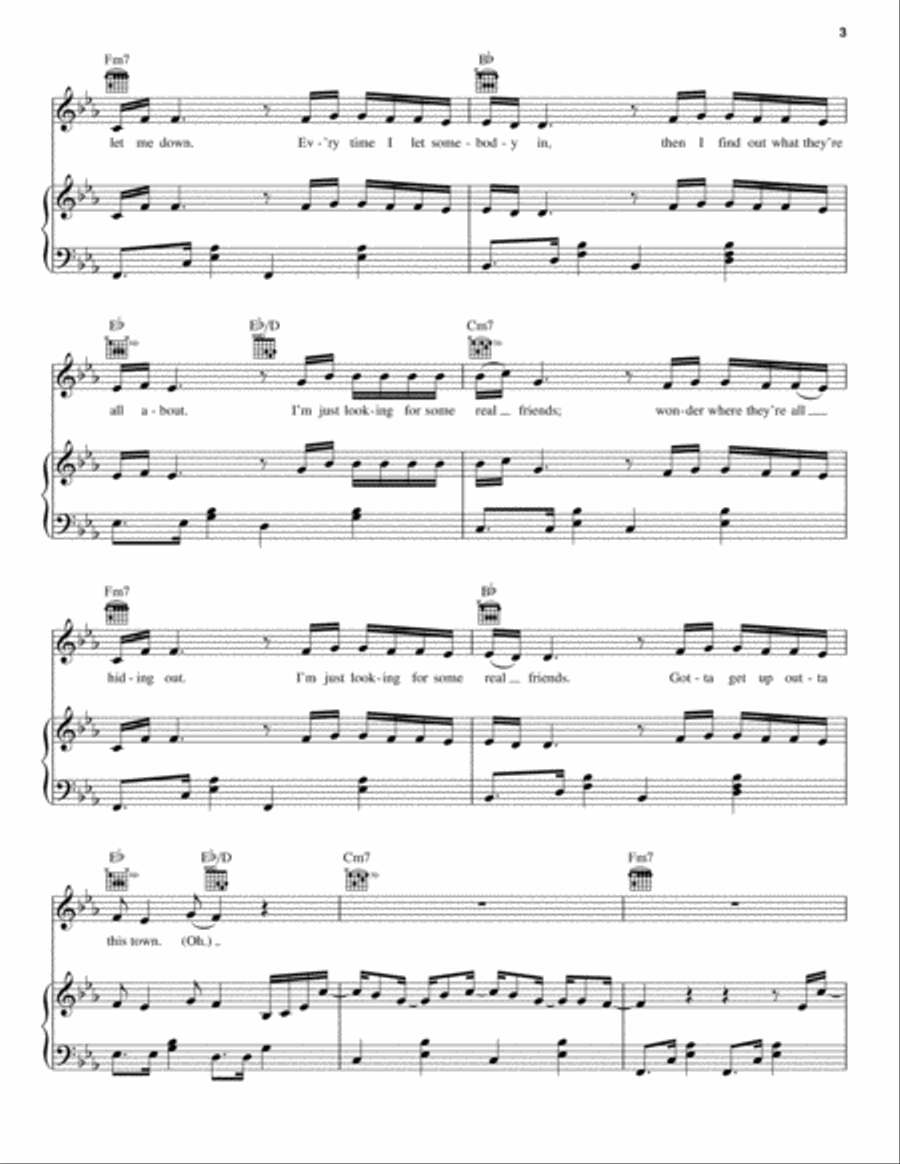 Real Friends Piano, Vocal, Guitar scores gallery preview page 3