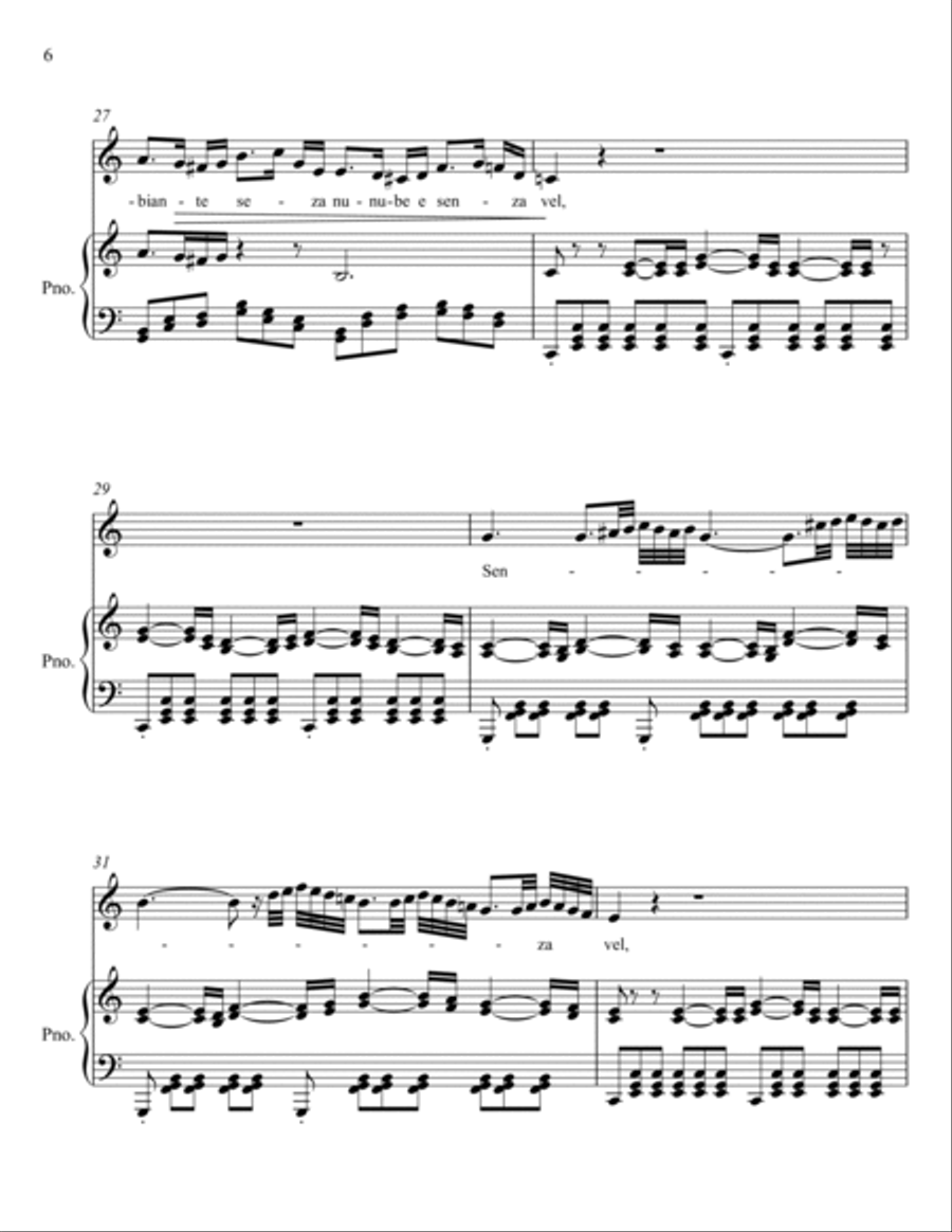 Casta Diva (Bellini)_C - major key (or relative minor key) Piano Solo scores gallery preview page 6