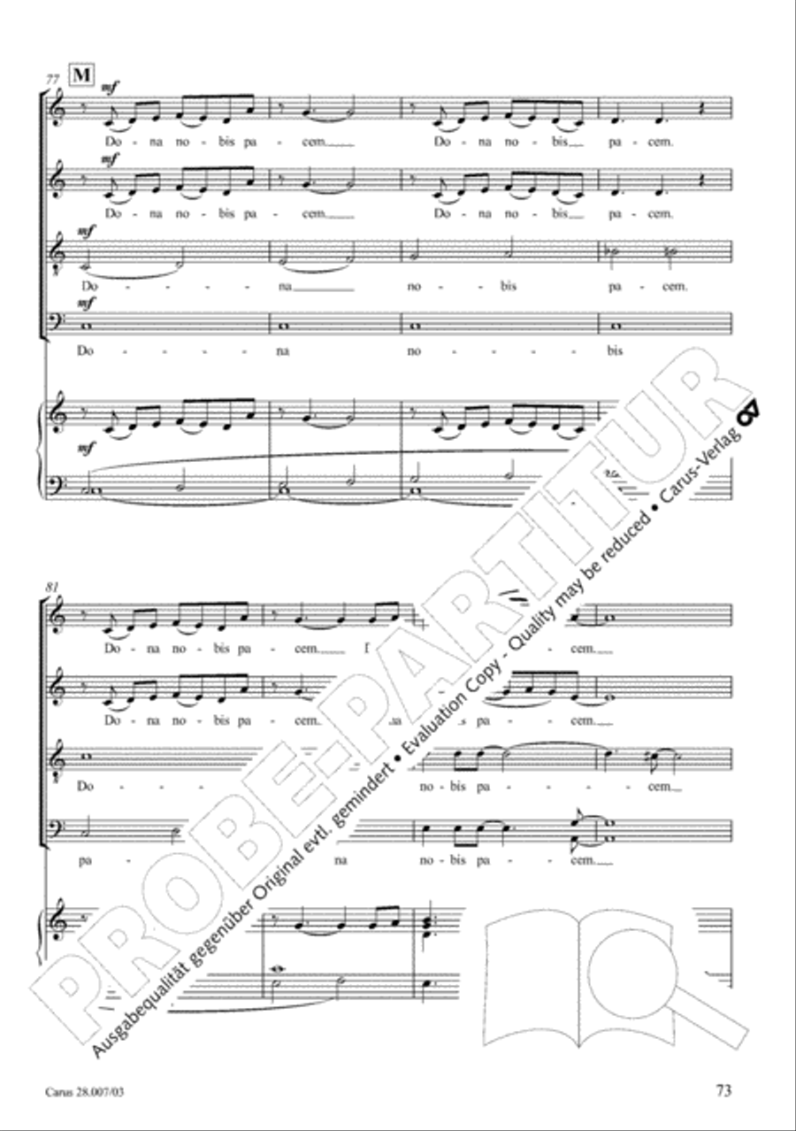 Missa latina 4-Part scores gallery preview page 74
