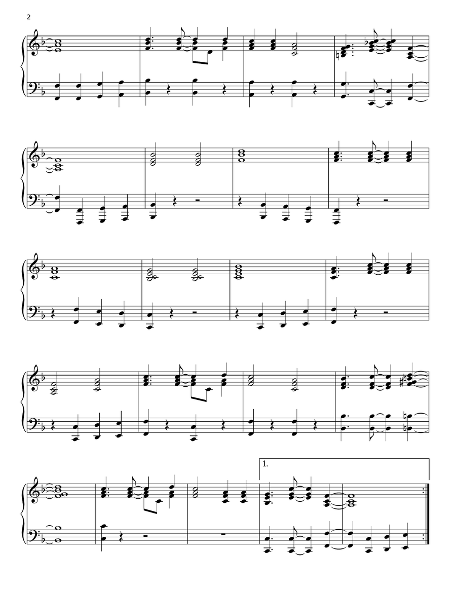 Up On The Housetop Piano Solo scores gallery preview page 2