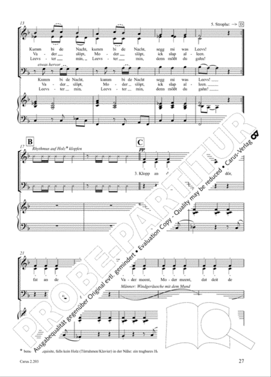 Loreley. Folk songs for choir (Loreley. Volkslieder fur Chor) Choir scores gallery preview page 34