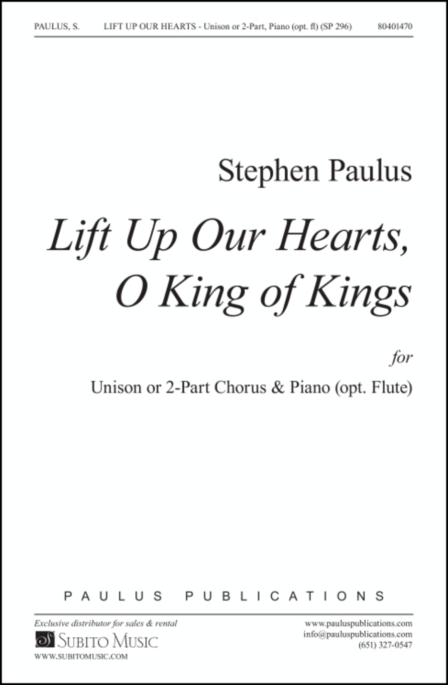 Lift Up Our Hearts, O King of Kings Unison Choir scores gallery preview page 1