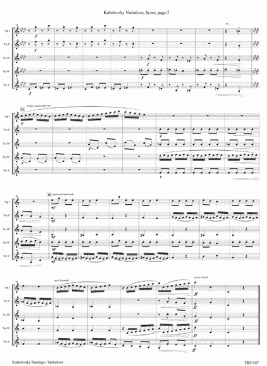 Variations on a Russian Folk Song Small Ensemble scores gallery preview page 3