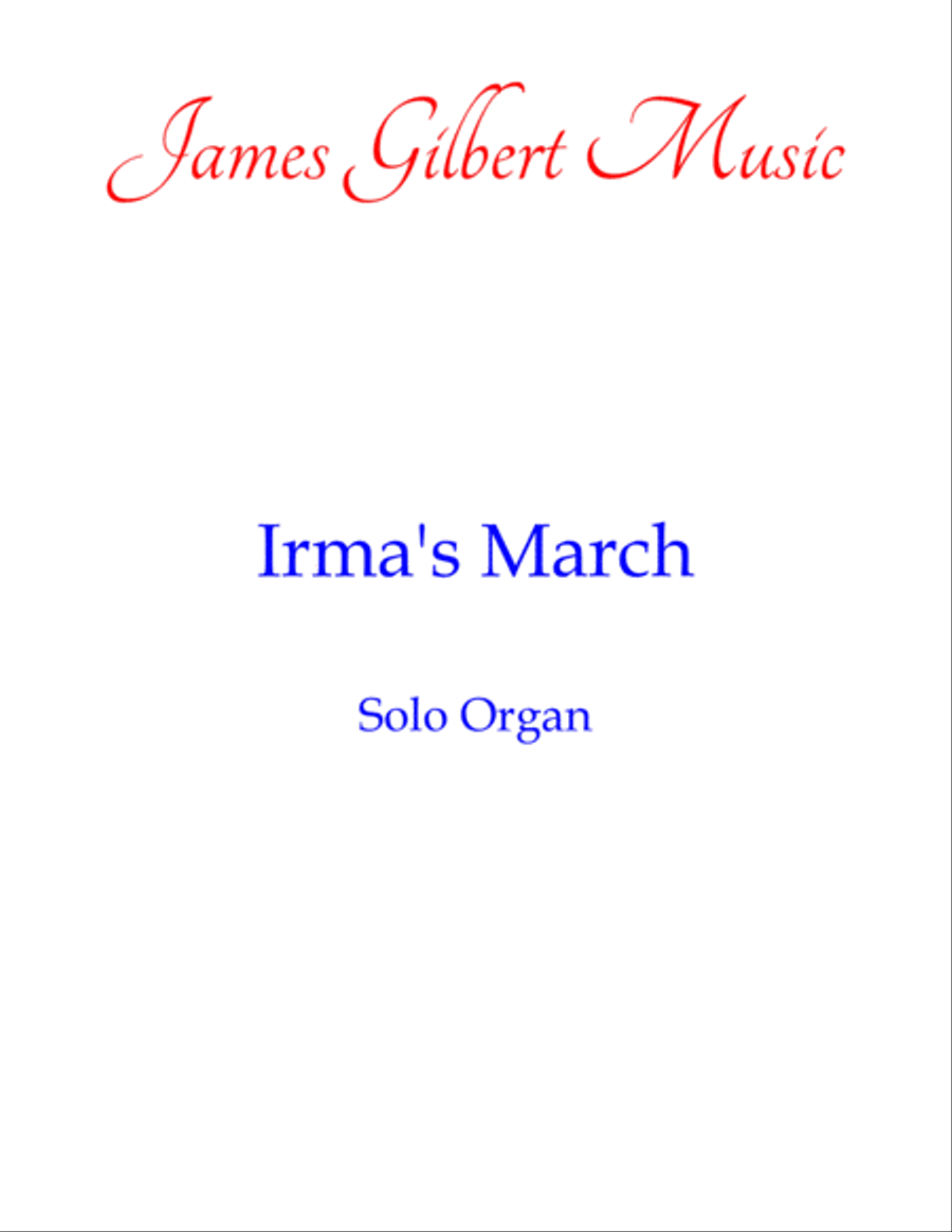 Irma's March Organ Solo scores gallery preview page 1