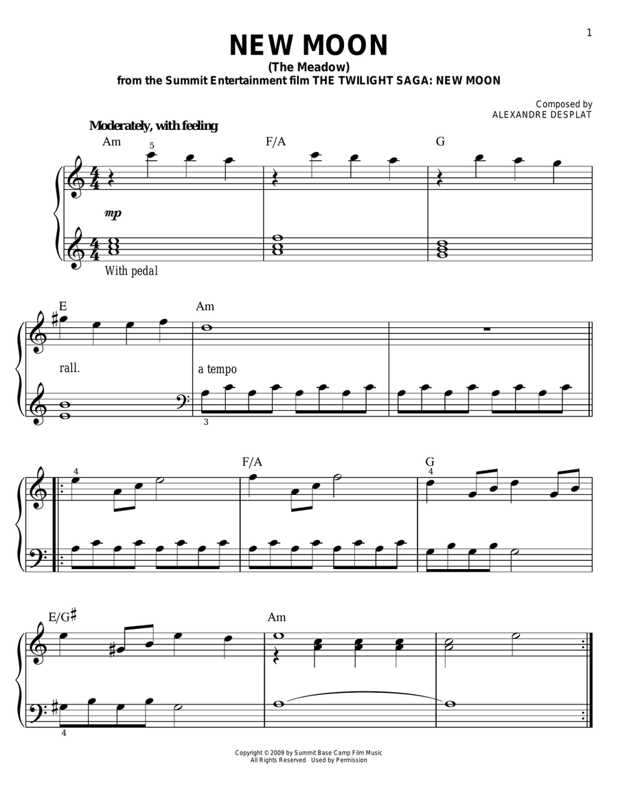 New Moon (The Meadow) Voice scores gallery preview page 1