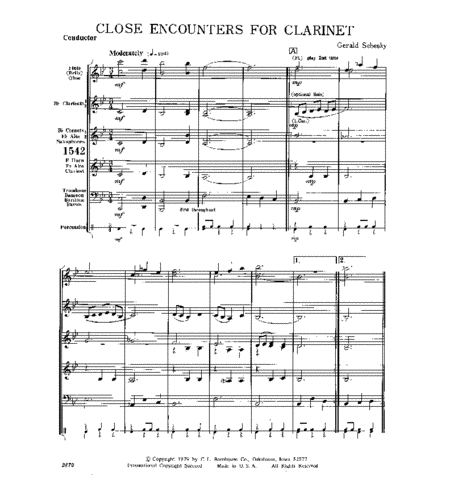 Close Encounters for Clarinets