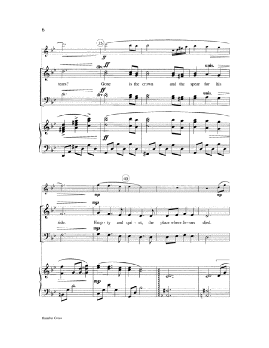 Humble Cross 4-Part scores gallery preview page 6