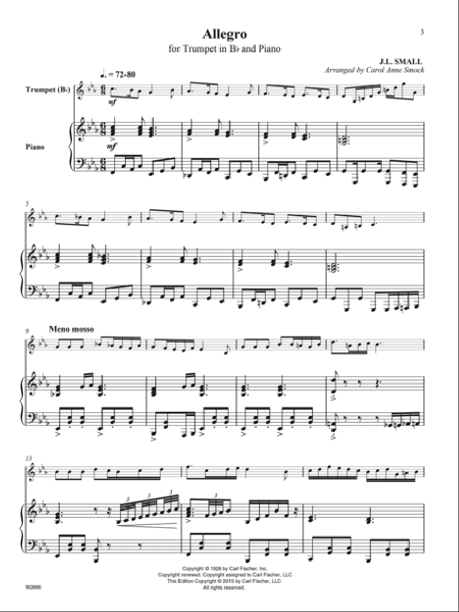 Allegro Trumpet Solo scores gallery preview page 2