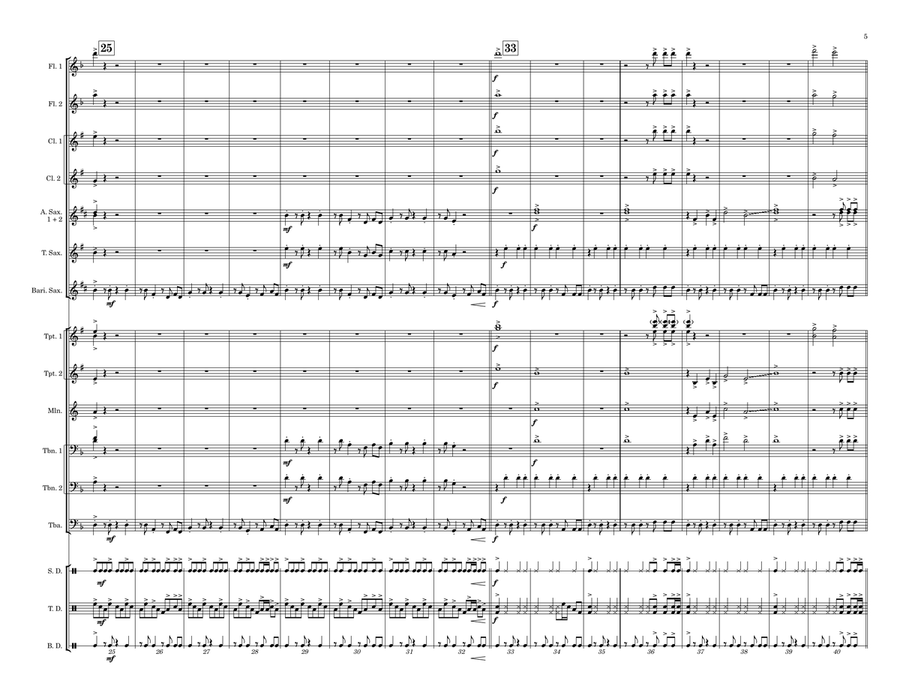 Work Hard Play Hard Marching Band scores gallery preview page 5