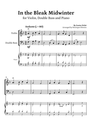 In the Bleak Midwinter (Violin, Double Bass and Piano) - Beginner Level